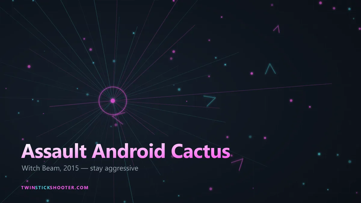 Assault Android Cactus neon vector-storm key art