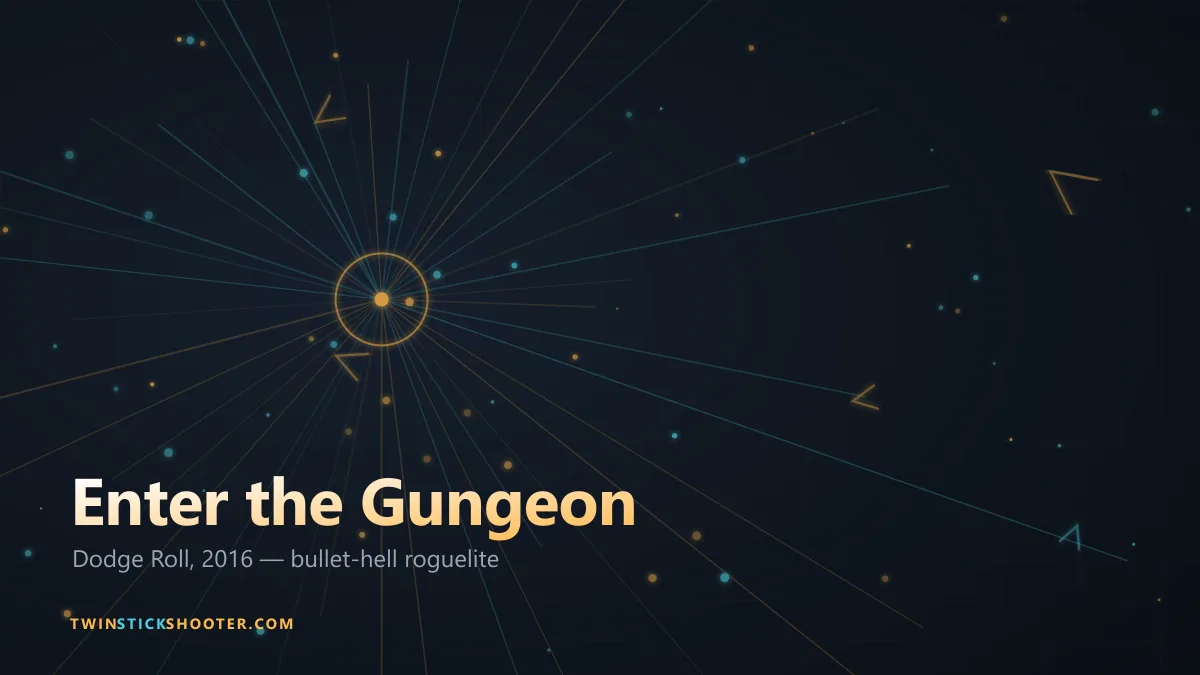Enter the Gungeon neon vector-storm key art